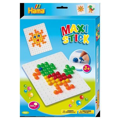 Hama Geschenkbox mit 140 Maxi-Sticks & Lochplatte Viereck