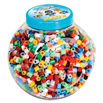 Hama Dose blau mit 2000 Maxi-Bügelperlen