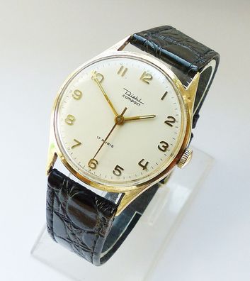 Schöne Diehl / Junghans Classic Compact 17Jewels Herren Vintage Armbanduhr