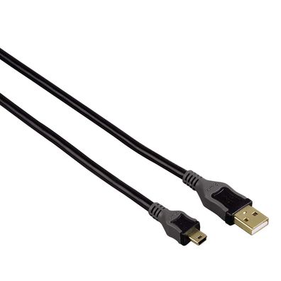 Hama 3m Mini-USB Kabel Daten-Kabel Ladekabel Anschluss-Kabel Typ Mini-B-Stecker