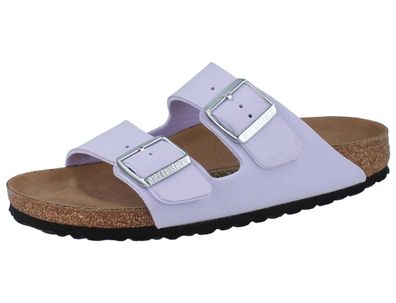 Birkenstock Arizona BS Damen Pantolette Hausschuhe lila schmale Weite vegan