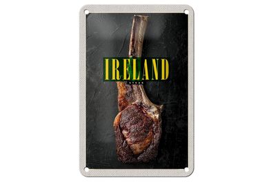 Blechschild Reise 12x18 cm Irland Irisches Anbus Tomahawk Steak Schild