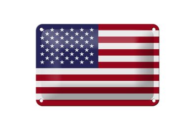 Blechschild Flagge Vereinigte Staaten 18x12cm United States Deko Schild
