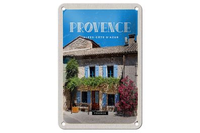 Blechschild Reise 12x18 cm Provence alpes-cote d´Azur Altstadt Schild