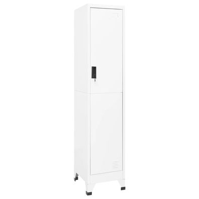 vidaXL Schließfachschrank Weiß 38x45x180 cm Stahl