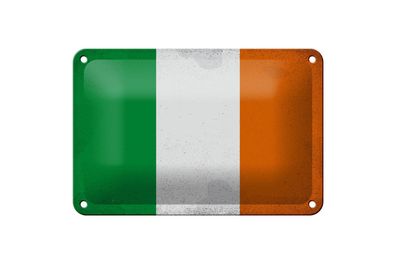 Blechschild Flagge Irland 18x12 cm Flag of Ireland Vintage Deko Schild