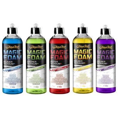 5er Pack ShinyChiefs MAGIC FOAM COLOR KIT - SNOW FOAM Auto Shampoo (5x500ml)