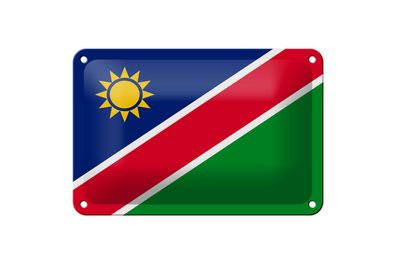 Blechschild Flagge Namibias 18x12 cm Flag of Namibia Deko Schild