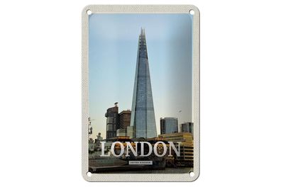 Blechschild Reise 12x18 cm London Stadt United Kingdom Deko Schild