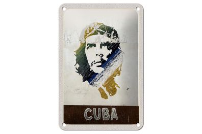 Blechschild Reise 12x18 cm Cuba Karibik Che Guevara Frieden Schild