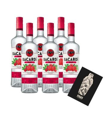 Bacardi 6er Set Razz 6x 0,7L (32% Vol) Rum mit Himbeere- [Enthält Sulfite]