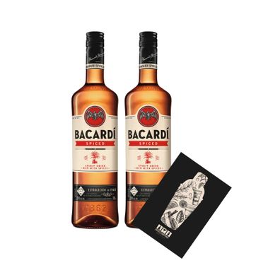 Bacardi 2er Set Spiced Rum 2x 0,7L (35% Vol) Spirit Drink Rum with Spices- [Ent