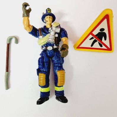 Feuerwehr & Bauarbeiter Figur 3 teilig Bewegliche mit Einsatz Equipment Restposten 1