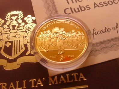 Original 50 euro 2023 PP Malta Club Bands association 6,5g 916er Gold - NUR 400 Stück
