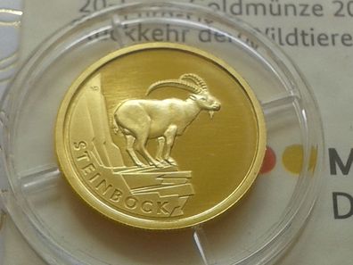 20 euro 2023 J Hamburg 1/8 Unze Gold Deutschland Steinbock 3,89g Gold 9999er