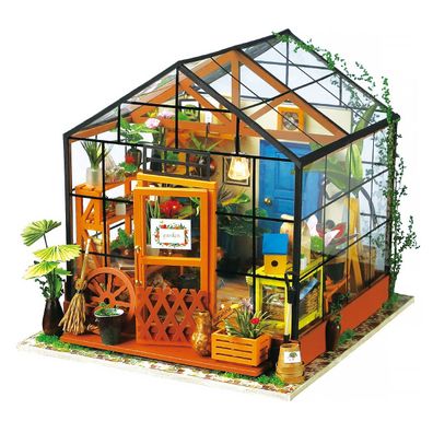Robotime - DIY Miniaturhaus - Cathy´s Flower House DIY House - 19.5 x 17.5 x 17.5 cm