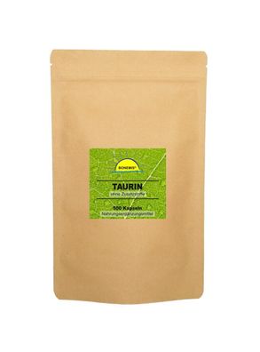 Taurin, 500 vegane Kapseln ohne Zusätze, Premiumqualität im Beutel, Bonemis®
