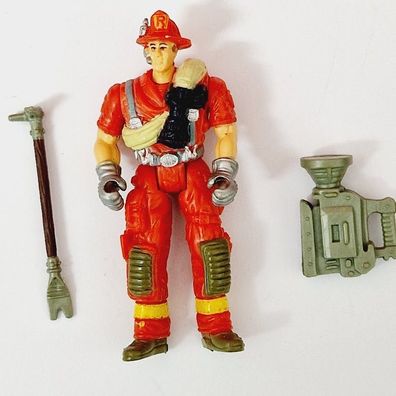 3 teilige Bewegliche Feuerwehr & Bauarbeiter Figur mit Einsatz Equipment Restposten 5
