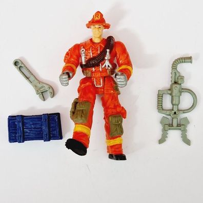 4 teilige Bewegliche Feuerwehr & Bauarbeiter Figur mit Einsatz Equipment Restposten 7