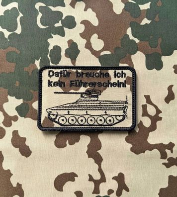 Patch Panzer Marder Führerschein Tropentarn Bundeswehr Morale Aufnäher Armee Veteran