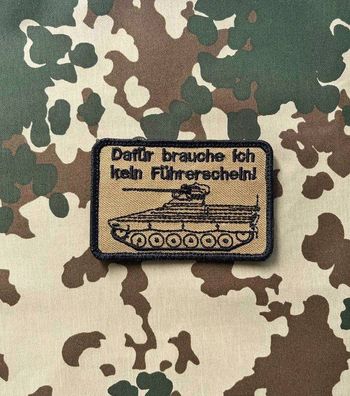 Patch Panzer Marder Führerschein Kojote BW Bundeswehr Morale Aufnäher Armee Veteran