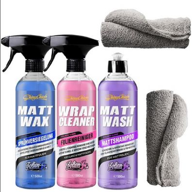 MATT WASH - Mattshampoo + MATT WAX + WRAP Cleaner SET (3x500ml)