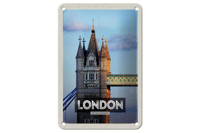 Blechschild Reise 12x18 cm London UK Architektur Reiseziel Schild