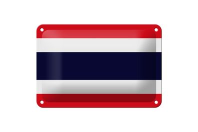 Blechschild Flagge Thailands 18x12 cm Flag of Thailand Deko Schild
