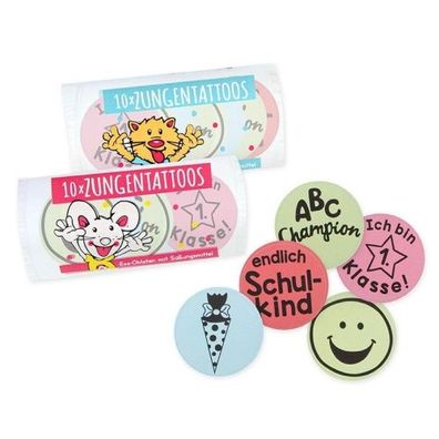 Trendhaus ABC Champions Zungentattoos 10 Stück 2fach sortiert