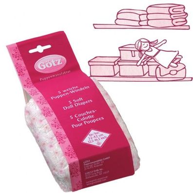 Götz Boutique Puppenwindeln - Happy Flower Gr. 42-48 cm