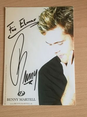 Benny Martell Autogrammkarte orig signiert Schlager Rock Pop #6431