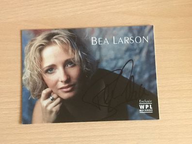 Bea Larson Autogrammkarte orig signiert Schlager Rock Pop #6500