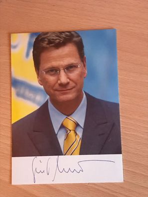 Guido Westerwelle MdB Autogrammkarte orig signiert Politik MdB #6385