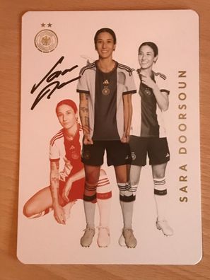 Sara Doorsoun Autogrammkarte orig signiert DFB Frauen WM 2023 #6400