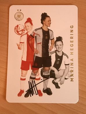 Marian Hegering Autogrammkarte orig signiert DFB Frauen WM 2023 #6397