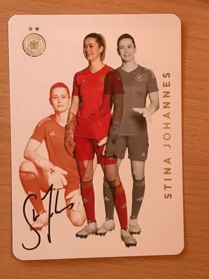 Stina Johannes Autogrammkarte orig signiert DFB Frauen WM 2023 #6412