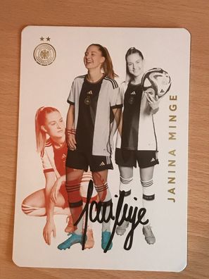 Janina Minge Autogrammkarte orig signiert DFB Frauen WM 2023 #6394