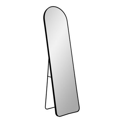 Moderner Standspiegel BARCA schwarz ca. 150x40cm Aluminium Ankleidespiegel