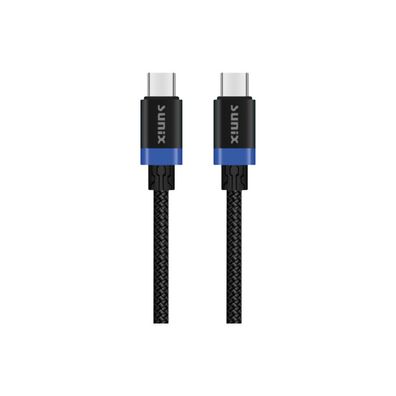 Sunix 20W USB Typ-C zu USB Typ-C Schnellladekabel Datenkabel kompatibel mit Smartp...
