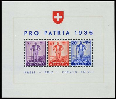 Schweiz BLOCK Kleinbogen 1908-1944 Block 2 Einz X679356