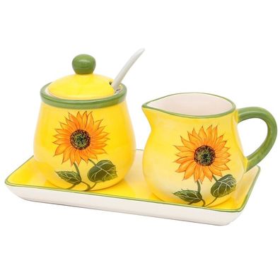 Zuckerdose & Milchkännchen Sonnenblume " Blumen - Sommer - Deko - Geschenke!!