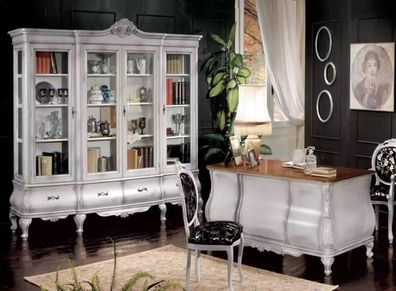 Weiße Büro Möbel Schreibtisch Bücherregal Luxus Tisch Regal Einrichtung