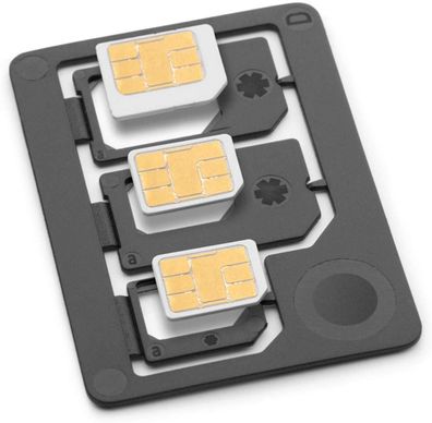 Networx Kompakt SIM Adapter Set Mikro Nano-SIM schwarz