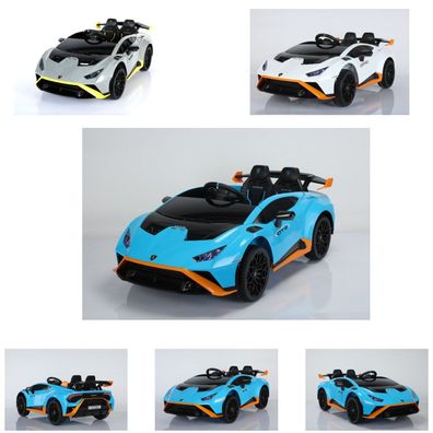 ES-Toys Kinder Elektroauto Lamborghini Huracan STO EVA-Reifen Bluetooth MP3 USB