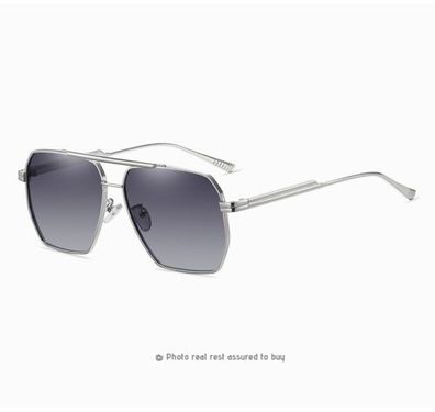 LANON Metallrahmen UV400 polarisierte polygonale Sonnenbrille Sport Sonnenbrille