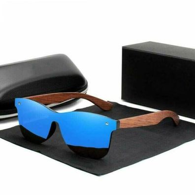 Naturliche Holz Sonnenbrille Manner polarisierte Mode Sonnenbrillen Schwarz