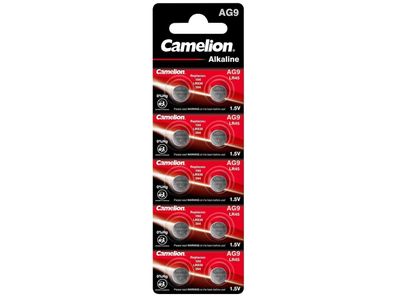 Knopfzelle Camelion, AG9, 1,5V, Alkaline, 10er-Blister