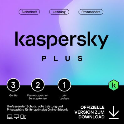 Kaspersky Standard Anti-Virus 2024 | 3- Devices | 1- Jahr | Code per email