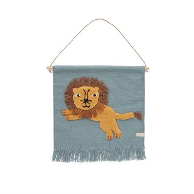 OYOY - Wandteppich Löwe Kinderzimmer Wandaufhänger Lion Wandbehang Spielzimmer Deko