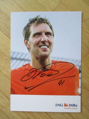 NBA Basketball Legende Dirk Nowitzki - handsigniertes Autogramm!!!!